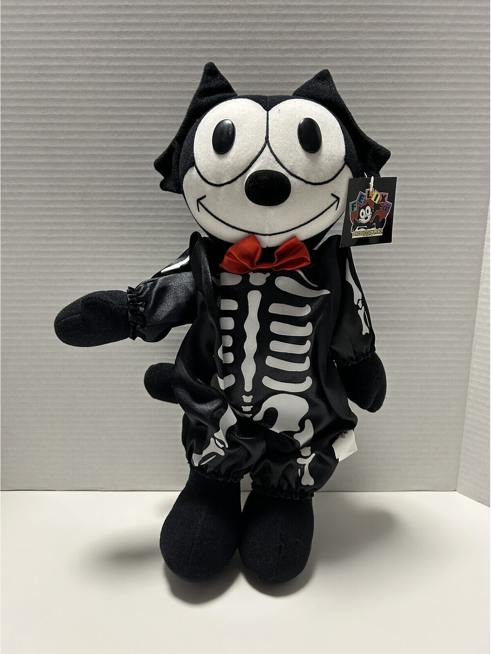 Toy Works 2003 Felix the Cat Skeleton Halloween Plush Used